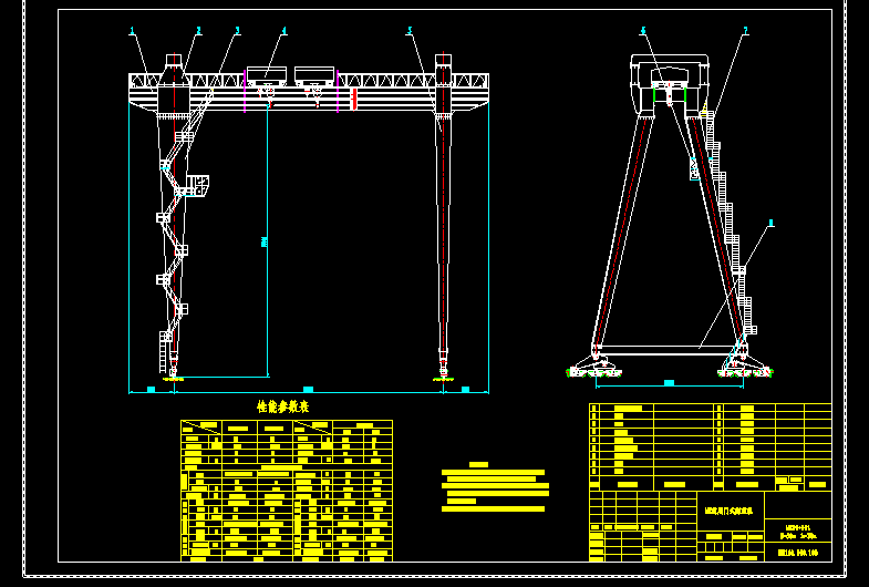 ME通用門式起重機 80+80t S=30m  h=30m