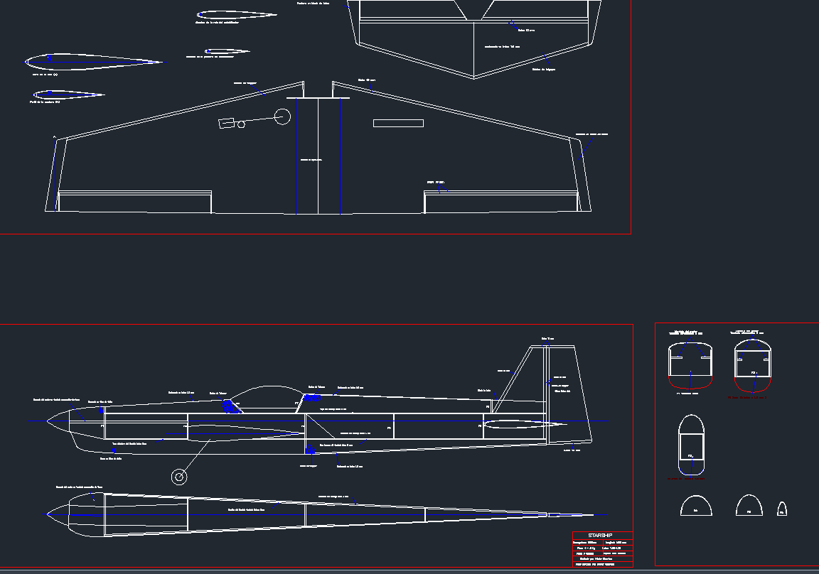 StarShip飛機模型圖CAD圖紙